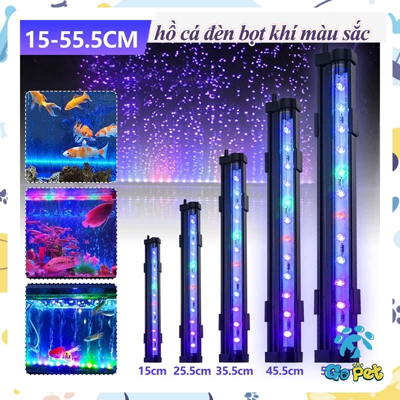 Đèn LED hồ cá đèn bọt khí chìm thuỷ sinh linh kiện màu sắc Trang Trí Bể Cá Lưu ý: cần bơm oxy
