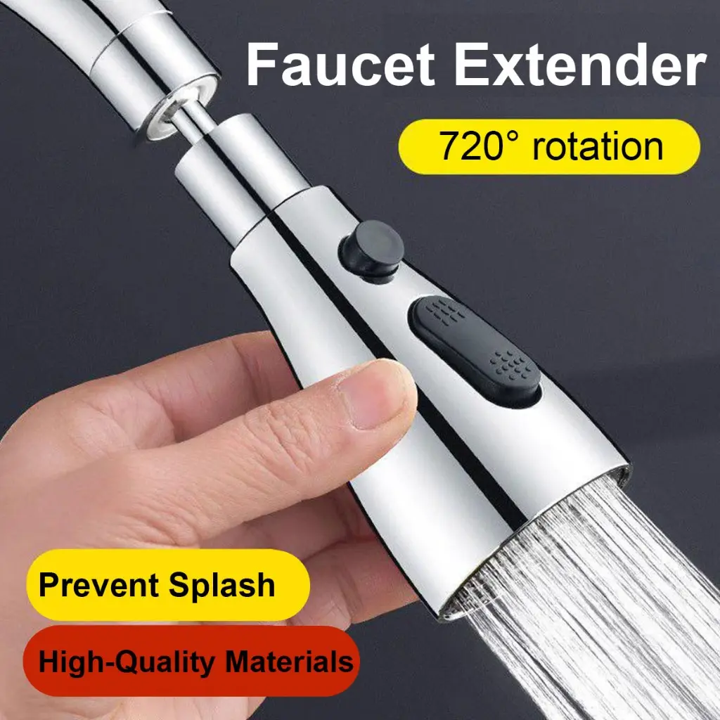 Faucet Extender 720 ° Universal Rotation Extension Plash Prop Aerator 3 Modes Kitchenroom Bathroom Tap Adapter Nozzle