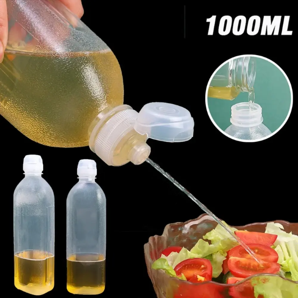 Botol Perasa Picit, Mudah, Botol Kawalan Minyak Menjerit, Rintangan Minyak, Sesuai untuk Kacang dan Sos, Pelbagai fungsi, Alat Dapur