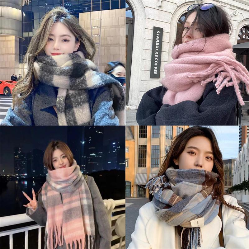 Product Introduction of Women Casual Plaid Fringe Scarves 4