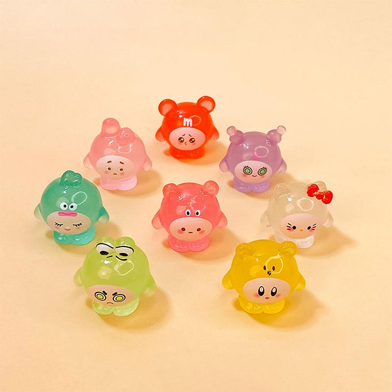 Product Introduction of 1Pc Mini Luminous Cartoon Micro Ornaments Miniature Animal Potted Decoration Home Micro Landscape Accessories 14