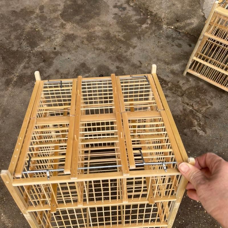lồng lụp vuông 2 cửa chất liệu trúc kĩ già cho chim hút mật , khuyên bao nhạy 1