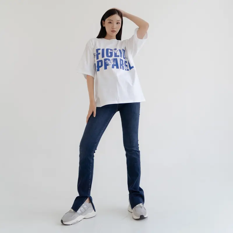 BUTTERFLY OVERSIZED - T-SHIRT - FIGLIO - PUTIH Combed Pria Kaos Distro Wanita Katun 2