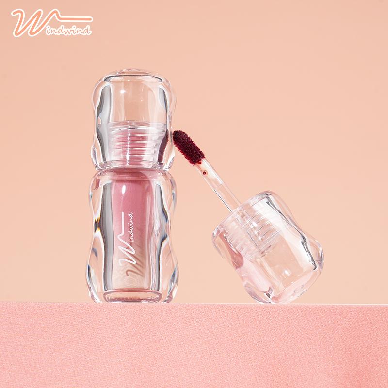WindWind Ice Kristal Lip Glaze Watery Lip Jelly Tint Moist Mirror Lip Gloss Glow Lipstik Tidak Mudah Pudar Pelembab Tahan Lama