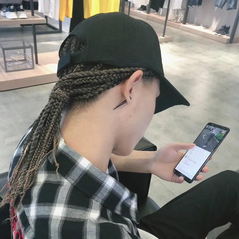 Mũ Tóc Giả, Phong Cách Dreadlocks, Tích Hợp, Thời Trang Nữ, Thích Hợp Cho Mùa Hè, Phong Cách Hip Hop, Tóc Giả Bện, Dành Cho Nam Giới, Treo Đầu, Thành Phẩm, Có Thể Đeo Tóc Đuôi Ngựa, 00
