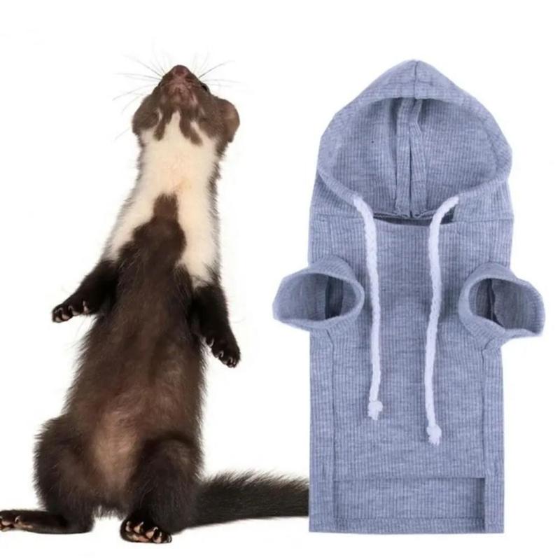 Product Introduction of High-quality Fleece Ferret Hoodie Pet Supplies Soft Pet Pullover Winter Warmer Comfortable Pet Sweater Hamster 15