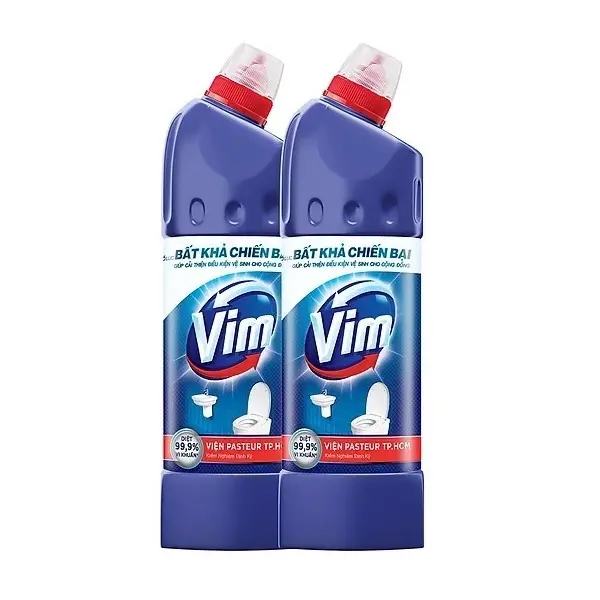 Combo 2 chai vim tẩy bồn cầu loại 880ml Làm Sạch chanh vàng không gây dị ứng 1