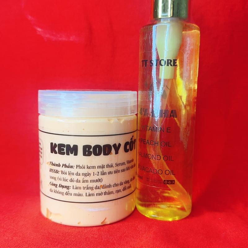 BODY CỐT DẺO 300g + CHAI OIL Kem Dưỡng Body