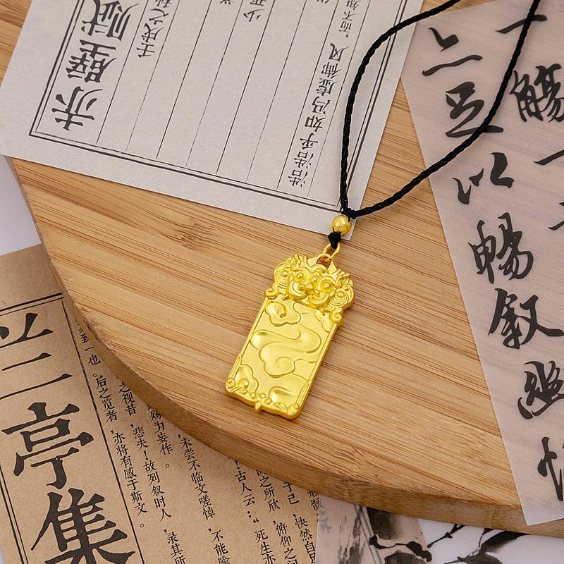 Product Introduction of Luxurious Chinese Style New Chinese Wedding Gold Fu Character Gourd Pendant Ethnic Style Premium Buddha Head Little Fat Fu Pendant Necklace 27