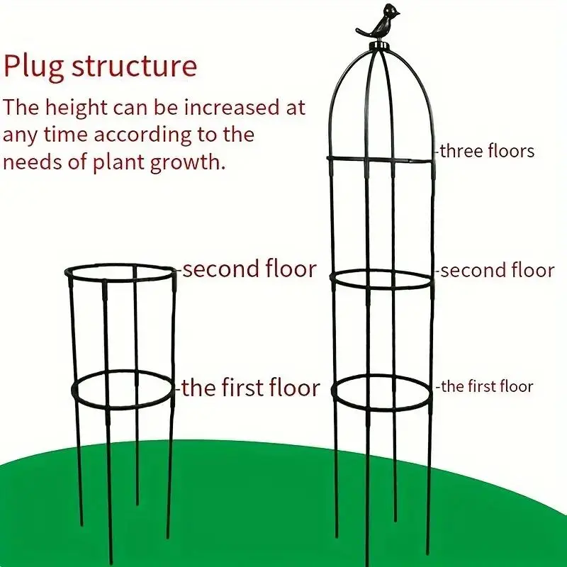 Garden Climbing Decorative Support, Decorative Plastic and Metal Trellis, Climbing Plants Outdoor Support for Flowers, Vine, DIY Stake for Tomato Cucumber Climbing, Breathable Planter, Garden Supplies 4