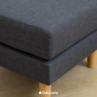 Gambar Dekoruma EITO Square Stool Kain - Kursi Sofa Kotak Minimalis - Abu-Abu dari Dekoruma Official Store Kab. Bekasi 5 Tokopedia