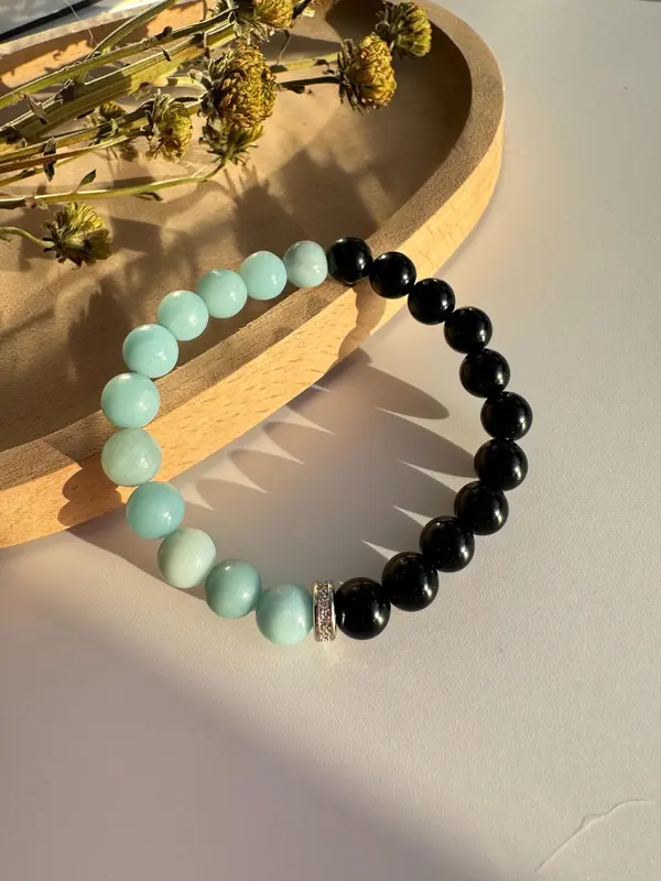 Natural Stone Beaded Bracelet, Fashion Colorblock Design Bracelet for Women & Men, Trendy All-match & Exquisite Jewelry for Birthday Gift 2