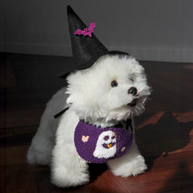 Product Introduction of Khăn Nước Két Cho Thú Cưng, Trang Phục Halloween, Đạo Cụ Halloween, Cà Vạt Co Giãn, Thích Hợp Cho Chó Và Mèo, Khăn Quàng cổ Bí Ngô, Thêu Hoạt Hình Ma Quái, Sản Phẩm khăn  tam 6