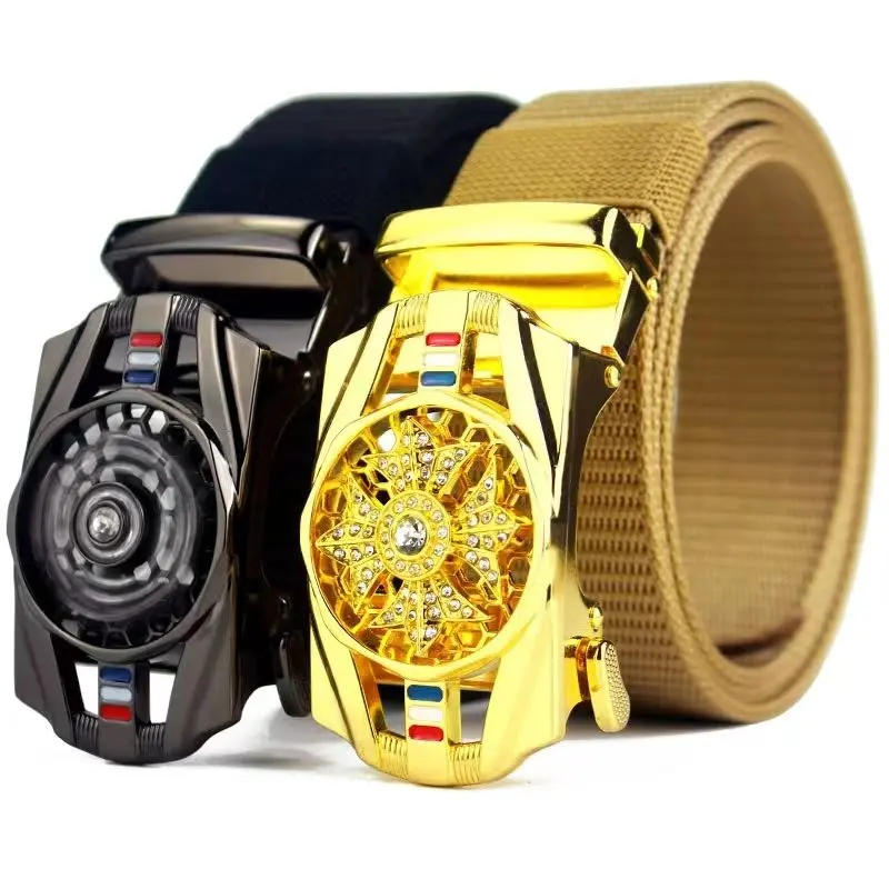 Thắt Lưng Xoay, Dành Cho Nam Giới, Chất Liệu Vải Nylon Và Vải Bố, Khóa Tự Động, Dễ Phối Đồ Thường Ngày Thời Trang, Thích Hợp Để Huấn Luyện Quân Sự Và Quần, Thắt Lưng