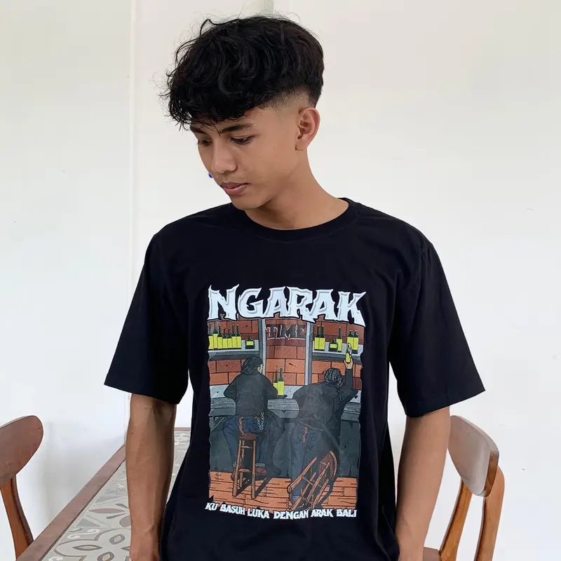 Kaos Lanang Kok Golek Rai Sablon DTF 4
