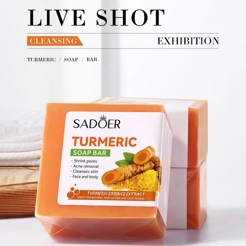 Turmeric Soap Bar, Natural Turmeric Soap Bar, Exfoliating Soap Bar for Body Wash & Soap, Body Care Product for Women & Men, Christmas Gift 6