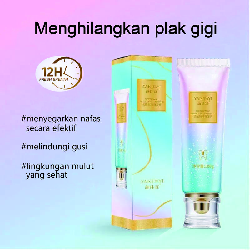 Niacinamide Whitening Toothpaste Pasta Gigi Pemutih Penghilang Karang Gigi Pemutih Gigi Kuning Pasta Gigi Probiotik Cegah Kerusakan Gigi 100g 0