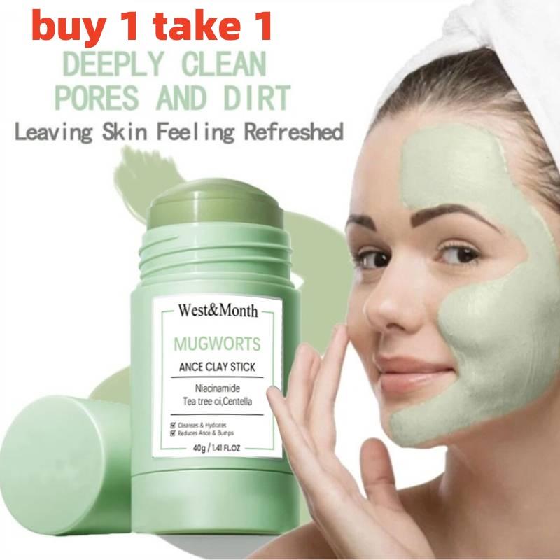 [BUY 1 TAKE 1] Mugwort Clay Stick Anti-Acne Clay Mask 40g fo - TikTok ...