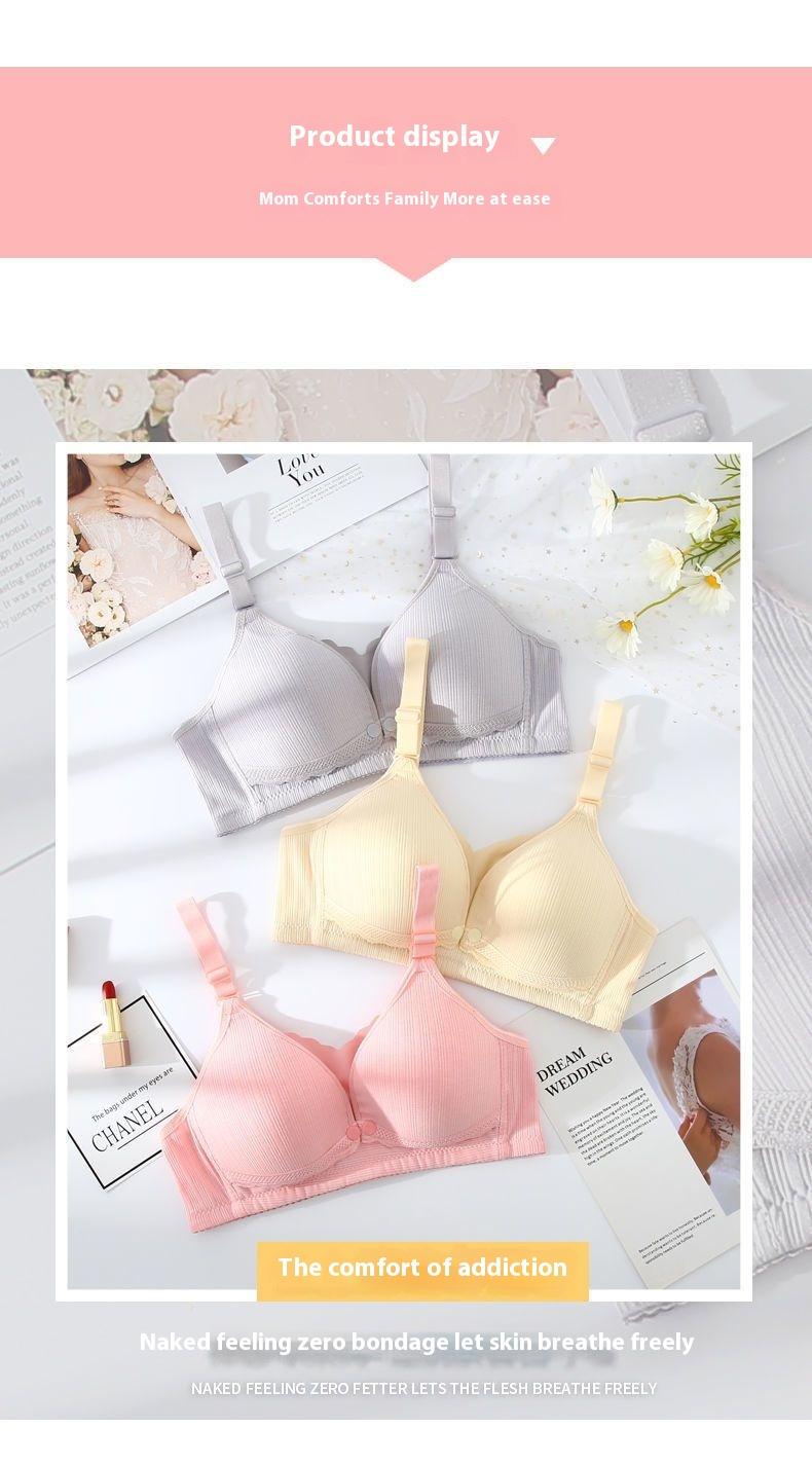 Product Introduction of Front opening nursing bra for pregnant women, gathering underwear to prevent sagging and postpartum breastfeeding, specifically designed for thin pregnancy bras for women 29