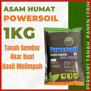 POWERSOIL 1KG – Pupuk Organik Asam Humat Premium 60% | Pembenah Tanah & Penambah Kesuburan Tanaman
