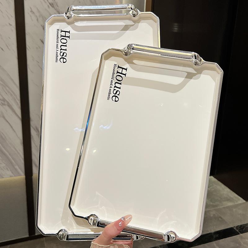 Khay Đựng Trà, Cốc Chén Hình Chữ Nhật Siêu Nhẹ Kiểu Dáng Hot 2023