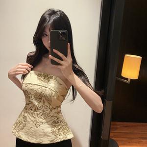 เสื้อท่อนบนผู้หญิง สไตล์ฝรั่งเศสสุดชิค เรียบหรู ทันสมัย เสื้อกั๊ก มีขอบม้วน ระดับไฮเอนด์ สวยสุดๆ เหมาะสำหรับฤดูร้อน Niche