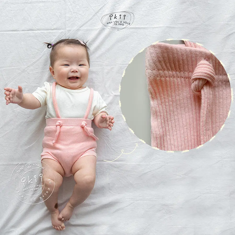 ins Korean version of summer baby leggings for men and women, elastic suspender shorts, newborn baby suspender triangle pants, trendy