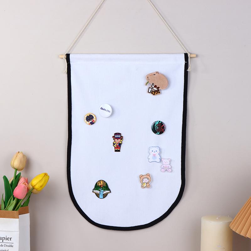 Product Introduction of Badge Brooch Display Wall Hanging Pin Badge Button Storage Holder Badge Storage Display Wall Hanging Banner Flag Hanging Cloth 16