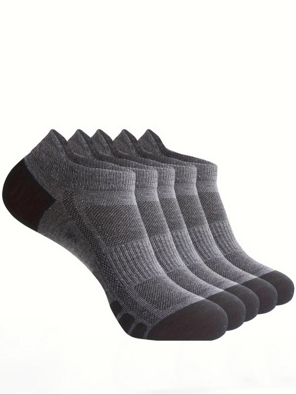 Men's Patchwork Print Ankle Socks, Casual Moisture Wicking Low Cut Socks for Daily Wear, Soft Comfy Breathable Socks for All Seasons 8