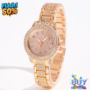 นาฬิกาเจ้าหญิงสตรี, สตาร์รี่สกายพร้อมดีไซน์ชามสมบัติ, นาฬิกาดิจิตอลประดับเพชร, สร้อยข้อมือเพชร, ทันสมัยขั้นสูง, ราคาไม่แพง, หรูหรา, รุ่นใหม่, สต็อกพร้อม, 2025