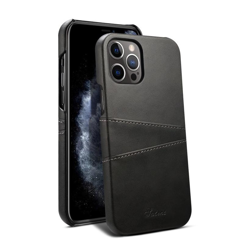 Leather Case Compatible for iPhone 12 Pro Max Mini with Card Slot - Casing Kulit Hard Case Holder 6