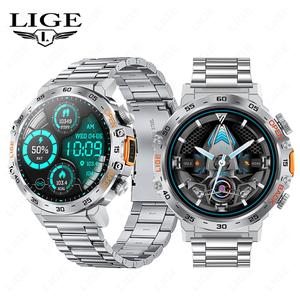 Jam Tangan Pintar, LIGE / Lige, Reka Bentuk Perniagaan Baharu, Panggilan Bluetooth, Pelbagai Fungsi, Sesuai untuk Sukan, Main Balik Muzik, Lampu Suluh, Jam Tangan Peribadi, Fesyen