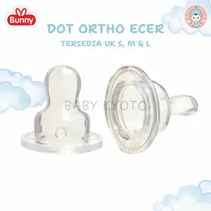 BK Lusty Bunny Dot Bayi Orthodontic Nipple Gepeng Ortho Silicone Karet Anti Kolik Eceran isi 1