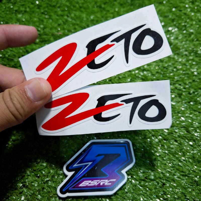 emblem KYB timbul sepasang sudah memgunakan lem 3M, BONOS STICKER KYB 1
