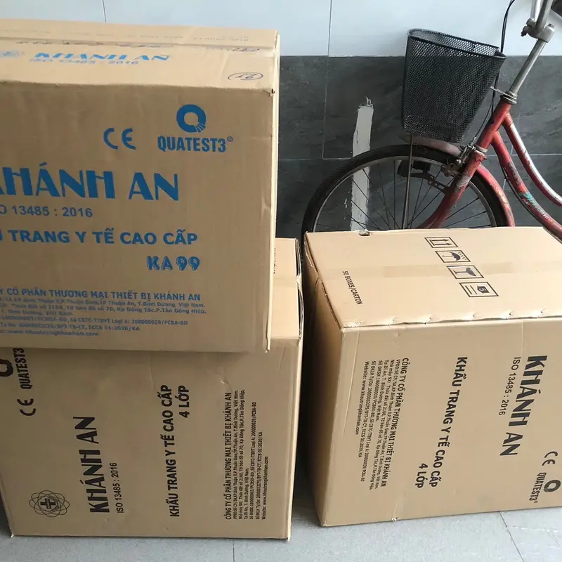 COMBO 10 hộp (300 cái) KHẨU TRANG KHÁNH AN KA 99 màu trắng 299k 5