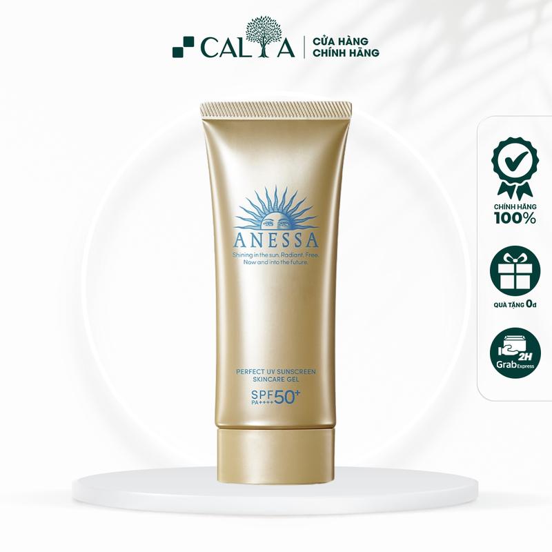 Kem Chống Nắng Anessa Mặt Trời Dạng Gel, Dưỡng Ẩm, Lâu Trôi - Anessa Perfect UV Sunscreen Skincare Gel SPF50+ PA++++ 90g