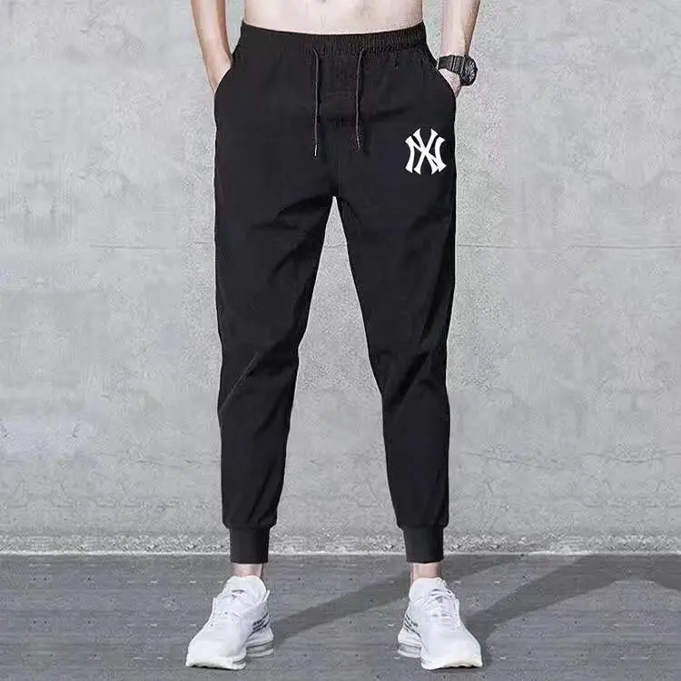 Quần Thể Thao, Không Sắt, Dành Cho Nam Giới, Thoáng Khí, Mỏng, Co Giãn, Dáng Ôm, Quần Dài, Jogger, Thích Hợp Cho Mùa Hè, Trang Phục Công Sở Và Thường Ngày