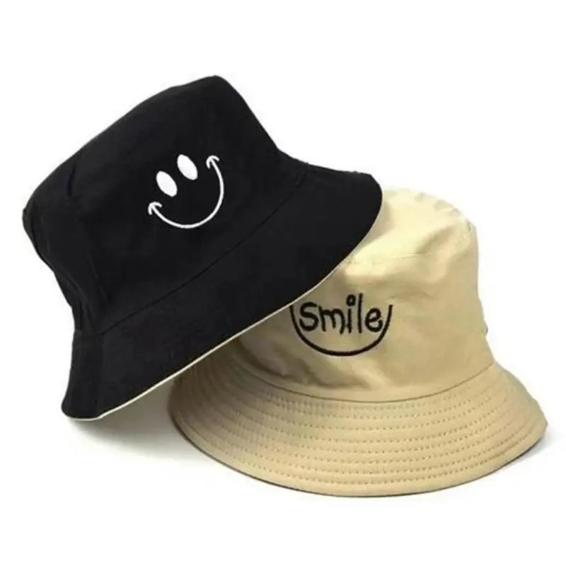 Mũ Bucket Thêu, Unisex, Dành Cho Nữ, Làm Bằng Bông, Mũ Hai Mặt Thích Hợp Để Câu Cá Trên Bãi Biển, Mũ Chống Nắng 6