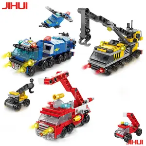 JH TOYS MALL Mainan Edukasi Balok 6 in 1 Polisi FireTruck SWAT Model 3D Puzzle Susun Mainan 6/7/8 tahun