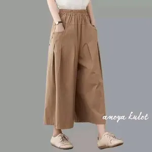 Celana Kulot Wanita Anoya Kulot Terbaru Celana Panjang Muslim Murah Kekinian Terlaris Terbaru Matt Linen Modern Jumbo Bawahan Wanita