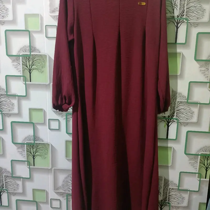 DRESS BISA  COUPLE IBU DAN ANAK MARYAM POLOS Dewasa Crinkle Gamis Muslim 1