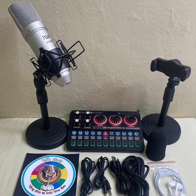 Trọn Bộ Sound Card K900 Micro Thu Âm AT100