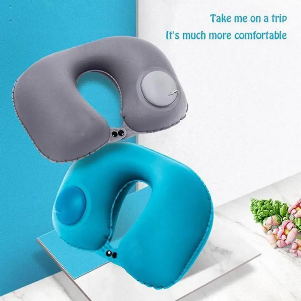 Portable Automatic Airplane U-Shape Travel Pillows Neck Pillow Cervical Vertebr Pillow