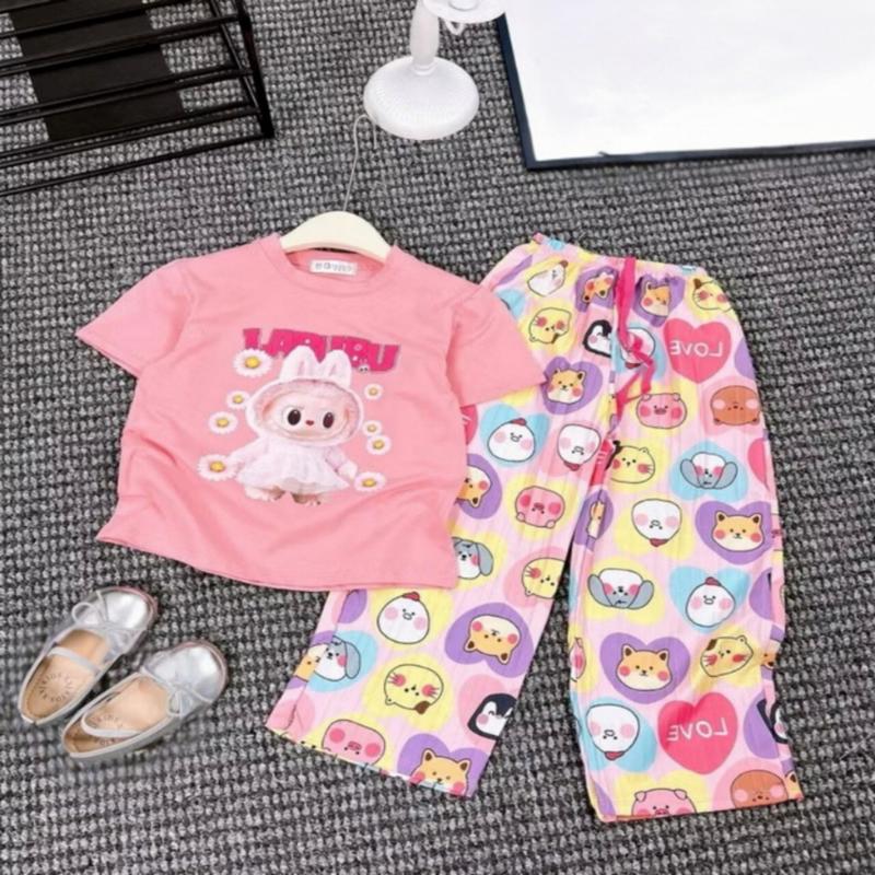 Bộ đồ  thun quần dài xuông cá tính in     14 - 43 kg set  đồ quần   cho     bococtay set  quần đồ   Cotton bộ  đồ bộ đồ  xinh a o   sweater bộ  thun ao đồ  bộ quần   setthoitrang chobe set chobe gai áo suông