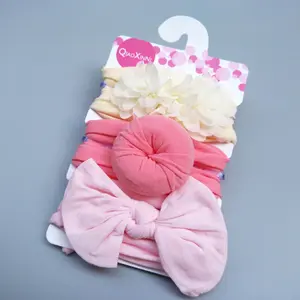 Caramel - Bandana Bayi Anak Perempuan 3 In 1 Accessories Headband Baby Bando Donat Motif Lucu Aksesoris Hiasan Rambut Korea