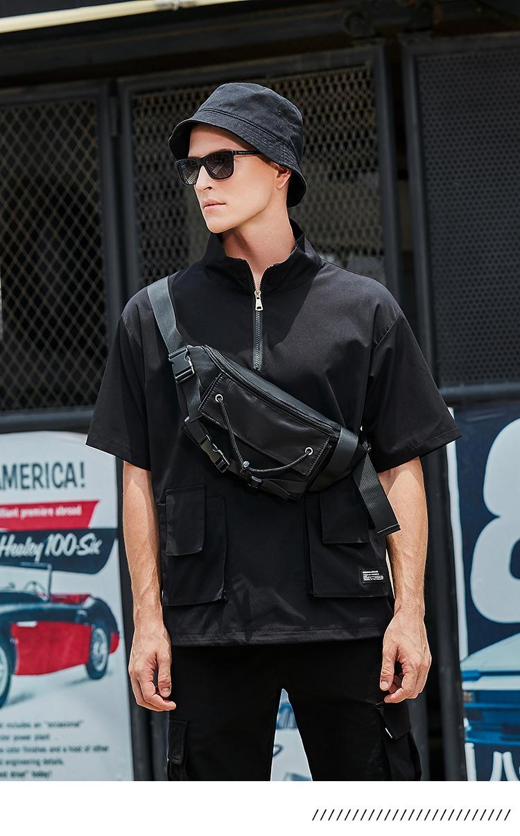Product Introduction of 2025 New Trendy Crossbody Bag for Men Summer Ins Japanese Style Small Backpack Student Sports Waist Bag Unisex Casual Shoulder Chest Bag 0