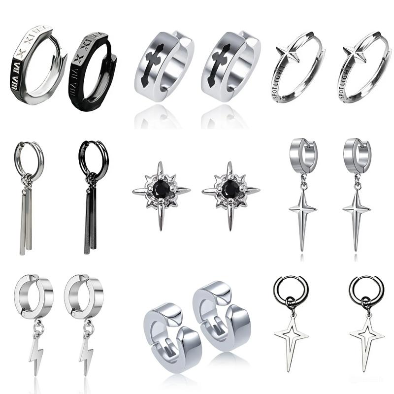  Bông Tai TAVI STUDIO Khuyên Tai Tròn Thép Titan Xỏ Lỗ phong cách hiphop cho nam và nữ 