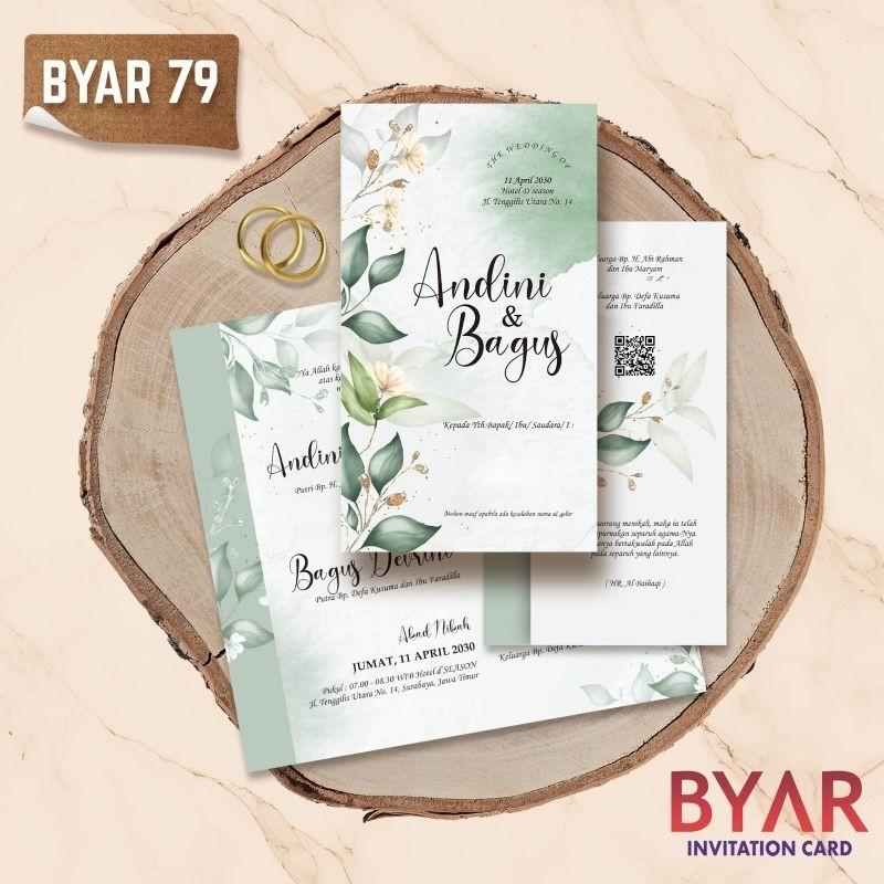 Undangan Pernikahan BYAR 79 Elegan Modern Paket Lengkap 100 PCS Gratis Label & Plastik - JanjiKita | Default