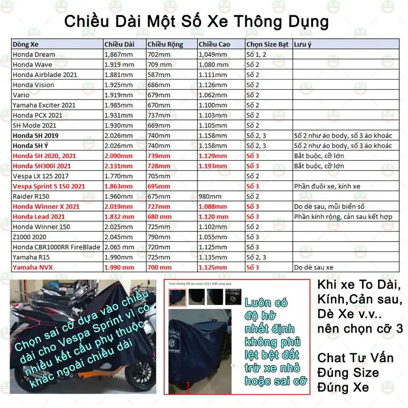 [Loại Lớn - Dày] Áo Bạt Phủ Trùm Xe Máy KhoNCC Che Mưa Nắng Dòng Xe Lớn SH 125 150i , Moto Z1000 CBR1000 - NQL-BPXMT Phủ Xe 3
