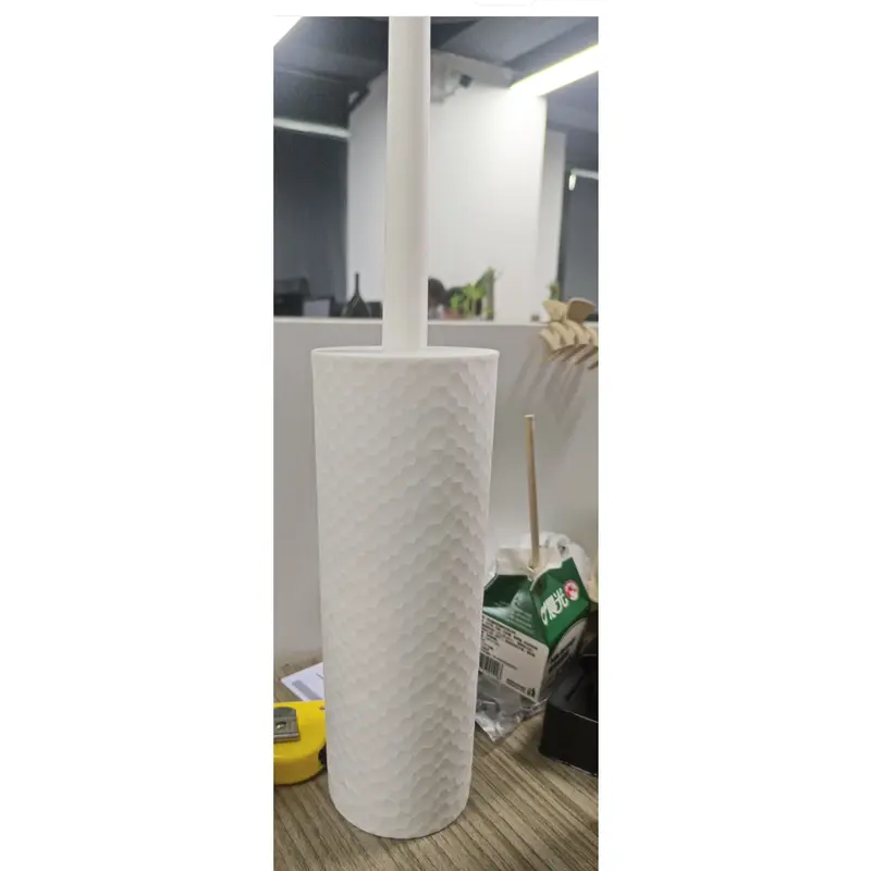 2PCS Toilet Brush with Holder - Free Standing Toilet Scrubber for Bathroom Cleaning (White) 2